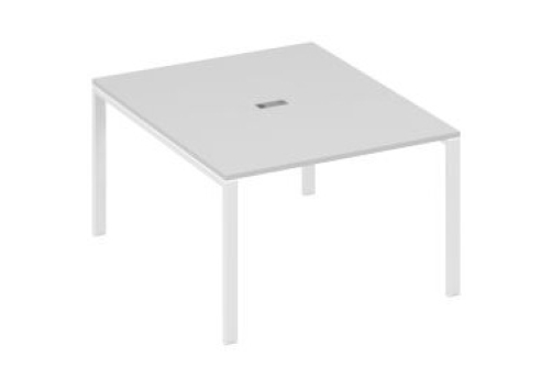 Стол для переговоров прямоугольный Мира Нумо, цвет серый + белый