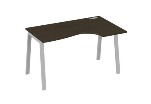 Стол эргономичный правый 140 Мира Трио, цвет венге + серый