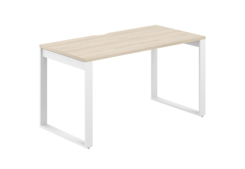 Стол рабочий с вырезом Фламинго, цвет акация + белый