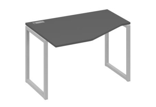 Стол эргономичный левый Мира Одри, цвет антрацит премиум + серый