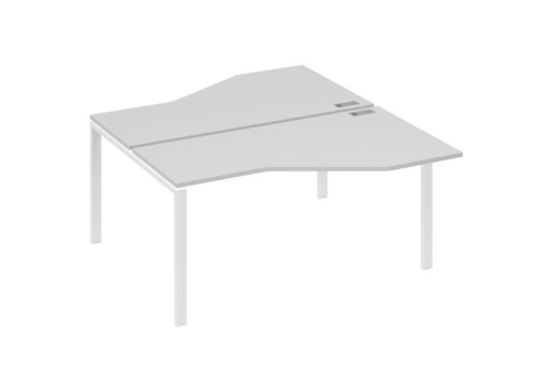 Рабочая станция эргономичная (2х160) Мира Нумо, цвет серый + белый