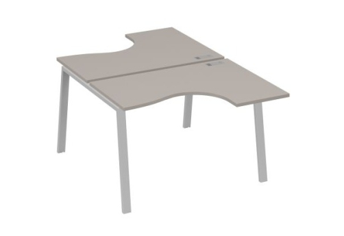 Рабочая станция эргономичная 2х120 Мира Трио, цвет мокко премиум + серый