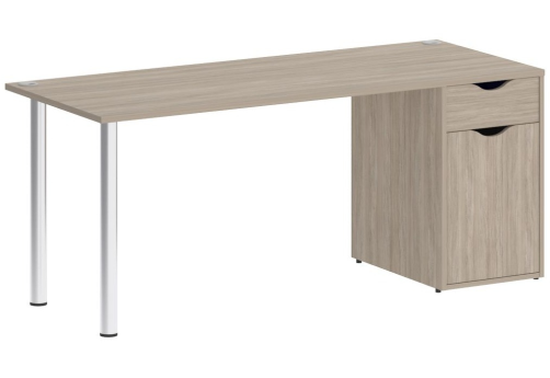 Стол письменный с тумбой, цвет дуб аттик