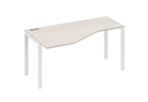 Стол эргономичный левый Мира Нумо, цвет дуб шамони + белый