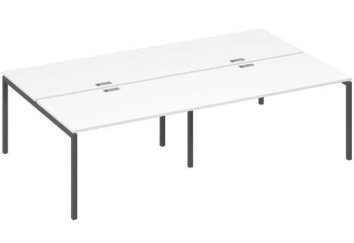 Рабочая станция 4х140 Мира Лофт, цвет белый премиум + антрацит