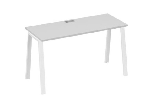 Стол письменный Мира Трио, цвет серый + белый
