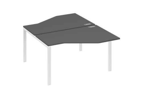 Рабочая станция эргономичная (2х140) Мира Нумо, цвет антрацит премиум + белый