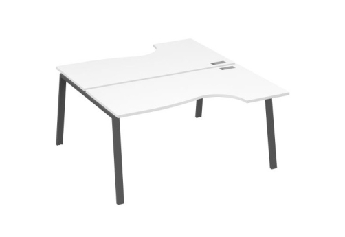 Станция рабочая эргономичная 2х160 Мира Трио, цвет белый премиум + антрацит