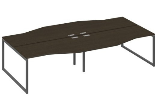 Рабочая станция эргономичная (4х160) Мира Одри, цвет венге + антрацит