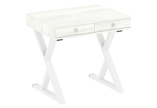 Стол письменный, цвет белое дерево + белый