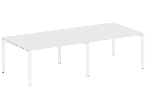 Стол для переговоров (2 столешницы), цвет белый