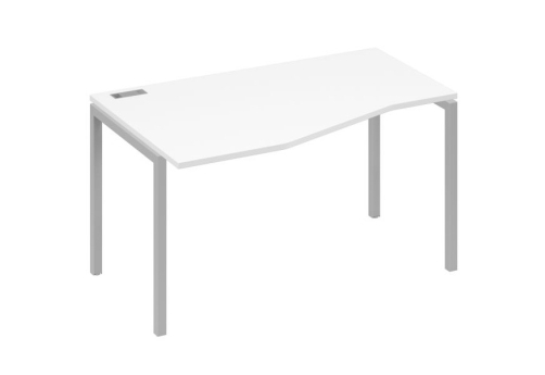 Стол эргономичный левый Техно Мира Лофт, цвет белый премиум + серый