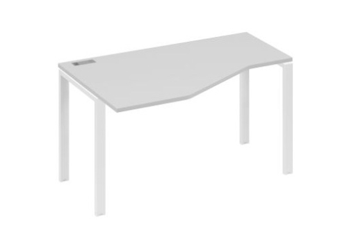 Стол эргономичный левый Мира Нумо, цвет серый + белый