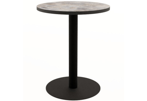 Стол обеденный круглый Мальта, цвет базальт