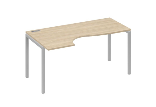 Стол эргономичный левый Классика Мира Лофт, цвет дуб скандинавский + серый