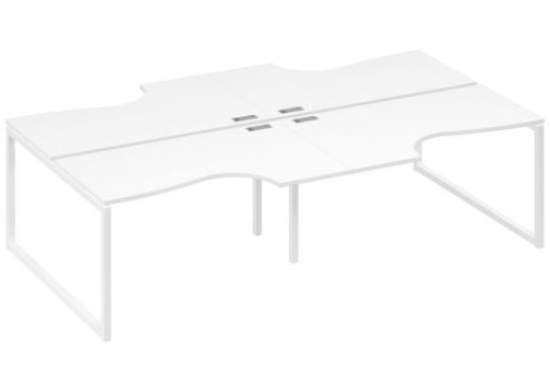 Рабочая станция эргономичная (4х140) Мира Одри, цвет белый премиум + белый
