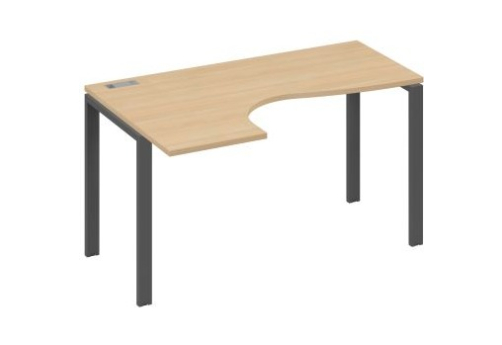 Стол эргономичный левый Мира Нумо, цвет натуральный дуб + антрацит