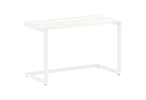 Стол письменный, цвет белое дерево + белый