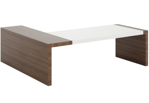 Стол для руководителя Толедо, цвет орех+белый
