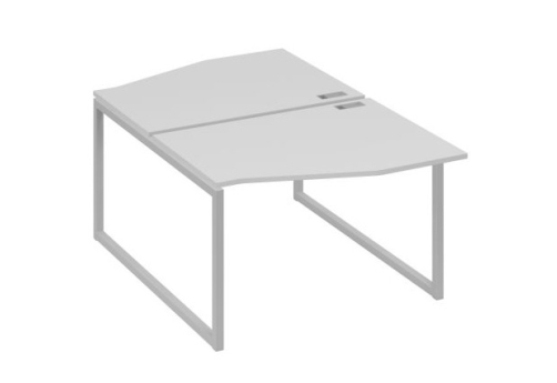 Рабочая станция эргономичная (2х120) Мира Одри, цвет серый + серый