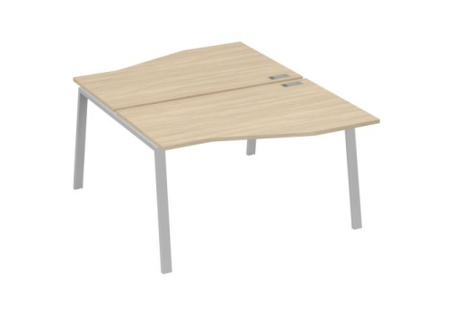 Станция рабочая эргономичная 2х140 Мира Трио, цвет дуб скандинавский + серый