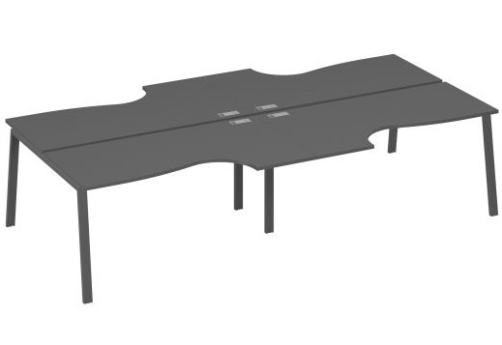 Станция рабочая эргономичная 4х160 Мира Трио, цвет антрацит премиум + антрацит