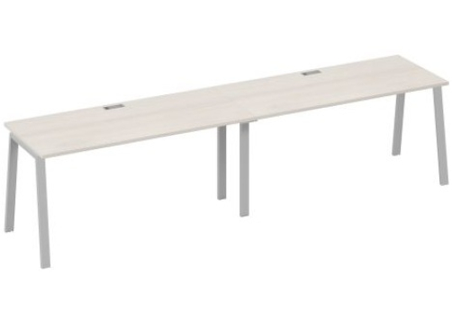 Рабочая станция 2х160 Мира Трио, цвет дуб шамони + серый