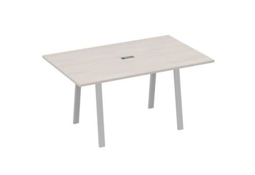 Стол для переговоров 160 Мира Трио, цвет дуб шамони + серый