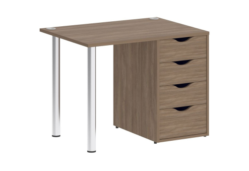 Стол письменный с тумбой 4 ящика, цвет дуб аризона