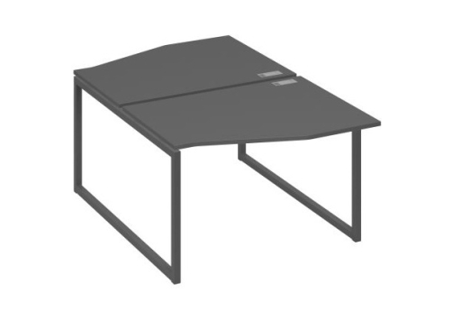 Рабочая станция эргономичная (2х120) Мира Одри, цвет антрацит премиум + антрацит