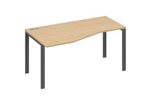 Стол эргономичный левый Мира Нумо, цвет натуральный дуб + антрацит