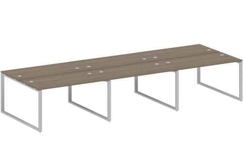 Стол на 6 рабочих места, цвет вяз