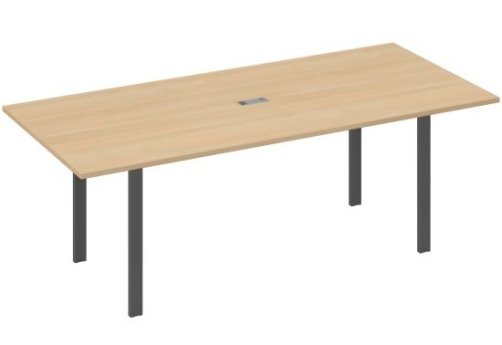 Стол для переговоров прямоугольный Мира Нумо, цвет натуральный дуб + антрацит
