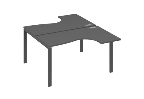 Рабочая станция эргономичная (2х140) Мира Нумо, цвет антрацит премиум + антрацит