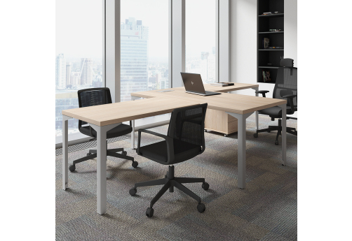 Стол для руководителя с боковой приставкой и брифинг-приставкой Кристо Директ, цвет светлый дуб