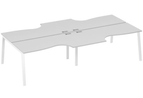 Станция рабочая эргономичная 4х160 Мира Трио, цвет серый + белый