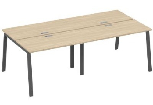 Рабочая станция 4х120 Мира Трио, цвет дуб скандинавский + антрацит