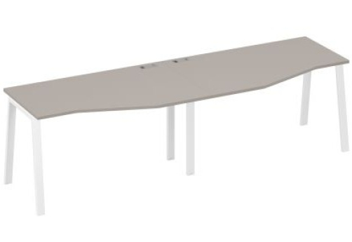 Рабочая станция эргономичная (2х140) Мира Нумо, цвет мокко премиум + белый