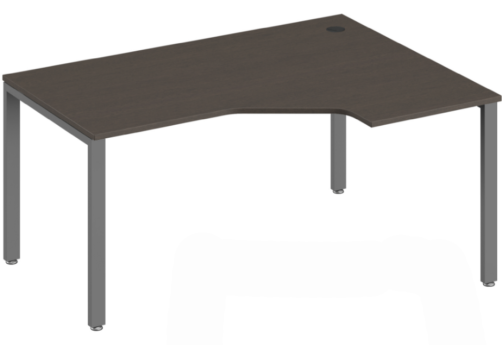 Эргономичный стол правый, цвет темный дуб