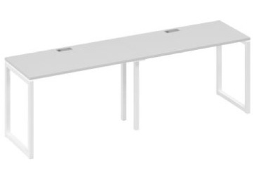 Рабочая станция (2х120) Мира Одри, цвет серый + белый