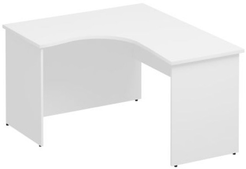 Стол эргономичный левый Прайм, цвет белый