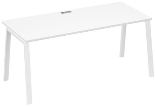Стол письменный Мира Трио, цвет белый премиум + белый