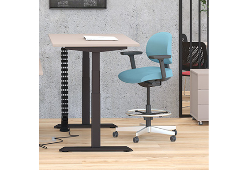 Стол регулируемой высоты Бенет, цвет тортора + черный