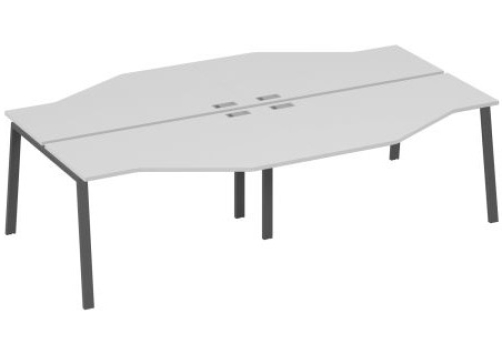 Рабочая станция эргономичная 4х140 Мира Трио, цвет серый + антрацит