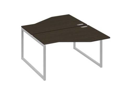 Рабочая станция эргономичная (2х140) Мира Одри, цвет венге + серый