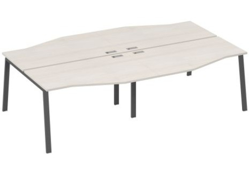 Станция рабочая эргономичная 4х140 Мира Трио, цвет дуб шамони + антрацит