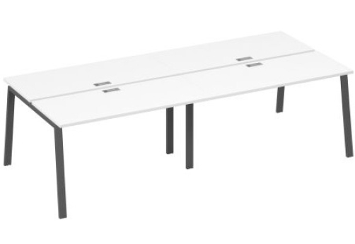 Рабочая станция 4х140 Мира Трио, цвет белый премиум + антрацит