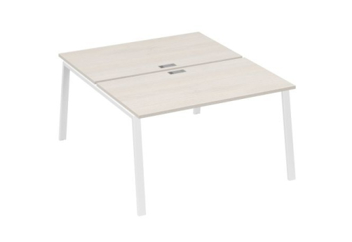 Рабочая станция 2х140 Мира Трио, цвет дуб шамони + белый