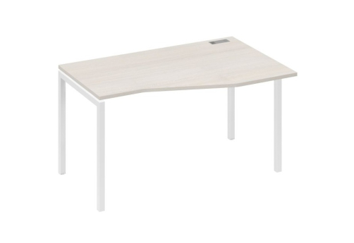 Стол эргономичный правый Техно Мира Лофт, цвет дуб шамони + белый