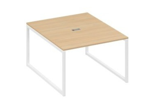 Стол для переговоров прямоугольный Мира Одри, цвет натуральный дуб + белый